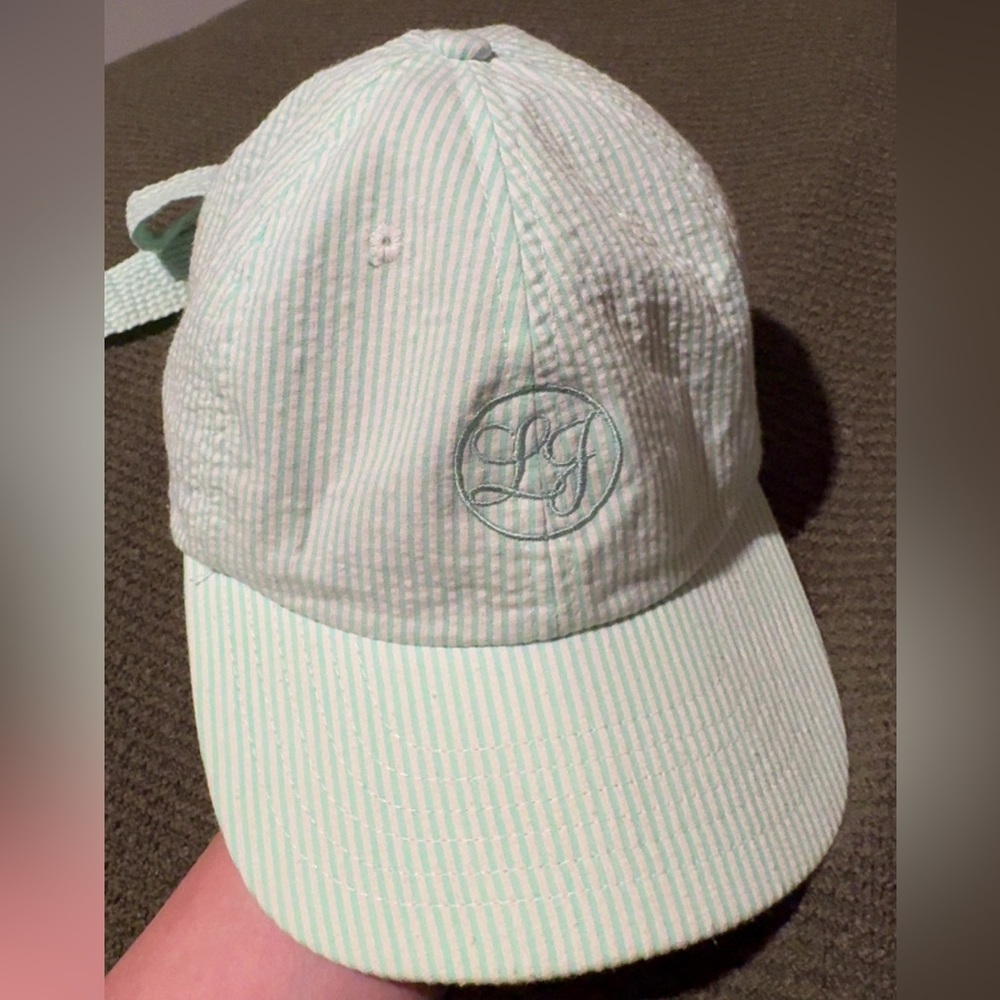 Striped Mint Green Baseball Cap